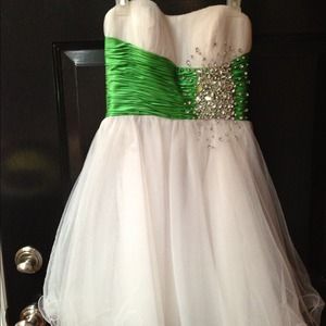 White Sherri Hill homecoming dress