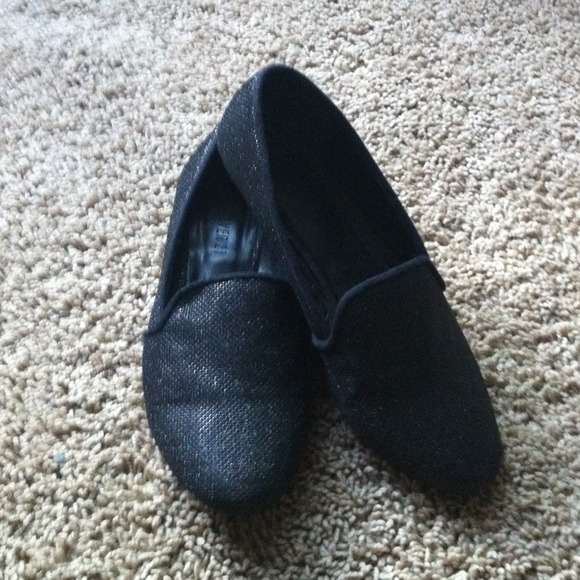 Black loafers with a little bit of glitter