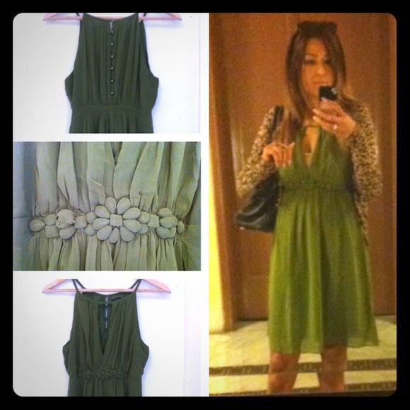 Hunter Green Open Front Dress