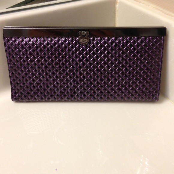 Brand new metallic purple clutch/wallet