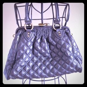 Large silver handbag