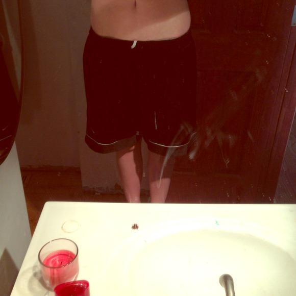 Nike black silk basketball shorts