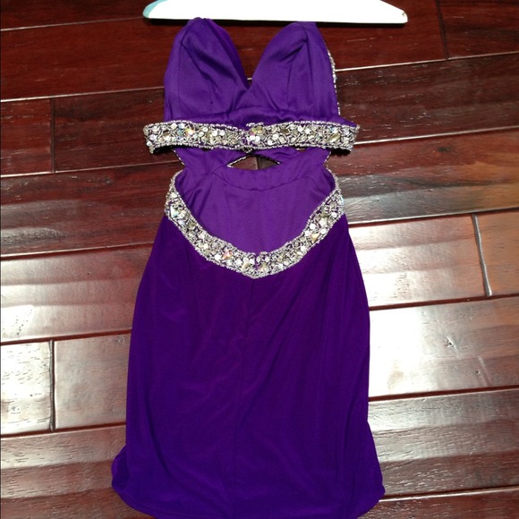 Purple Homecoming Dress - Picture 2 of 4