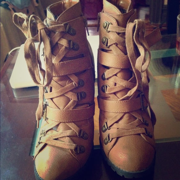 Sold Lace up wedges