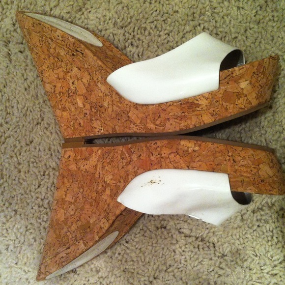 White and cork wedges - Picture 3 of 4