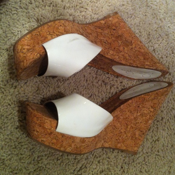 White and cork wedges - Picture 4 of 4