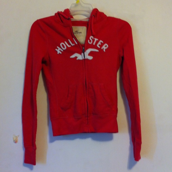 Pink Hollister Zip-up Hoodie