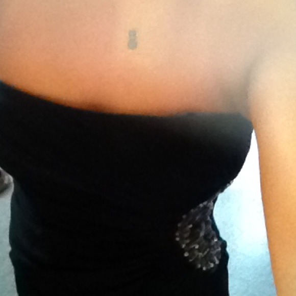 Elegant black prom dress