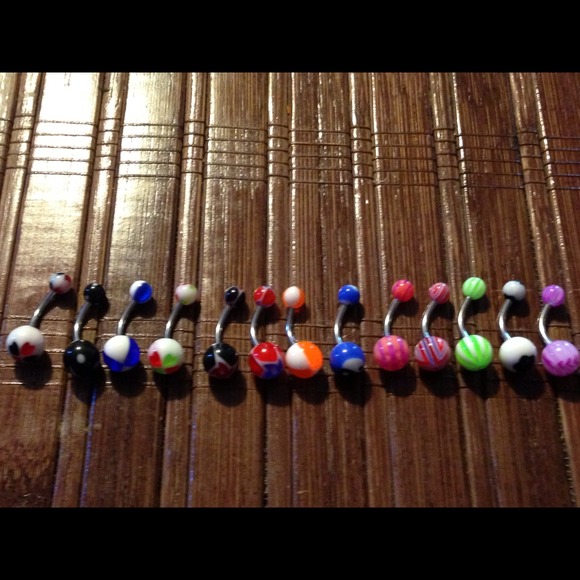 Stainless steel Belly rings 4 FOR 15