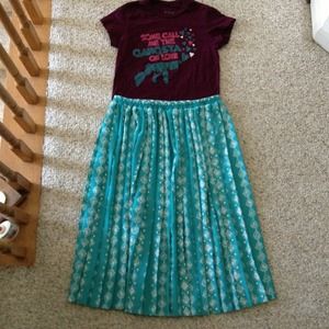 Southwest print pleated vintage skirt