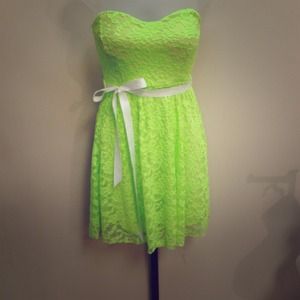Green lace dress!