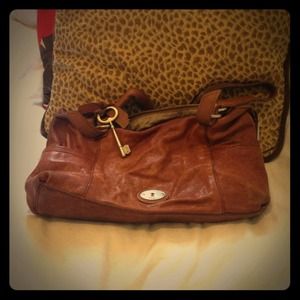 Fossil brown leather purse
