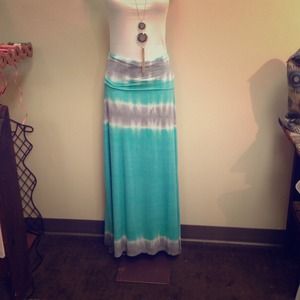 Grey and blue tye dye skirt!