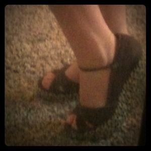 Brown & sand colored wedges