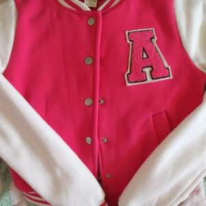 ON HOLD! San Joy letterman jacket in bright pink
