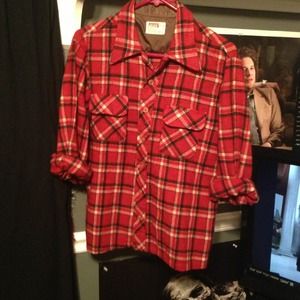 Wool red flannel