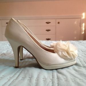 White high heels