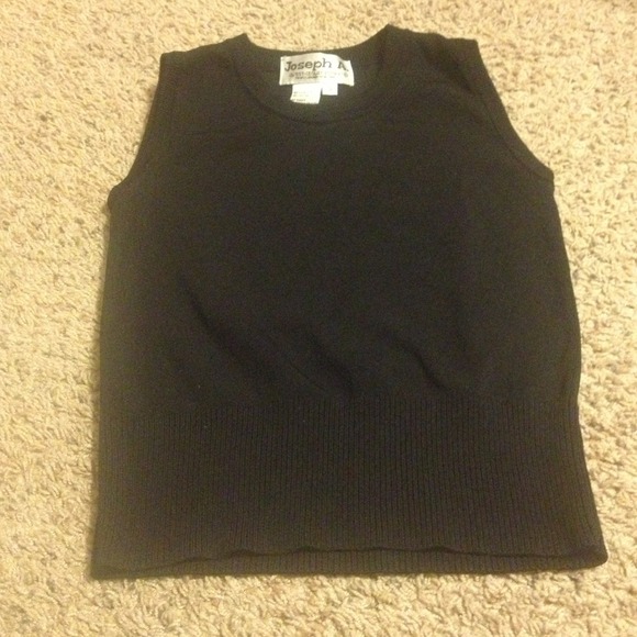 Black sleeveless sweater