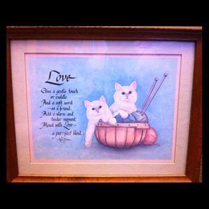 Love Kitten framed artwork