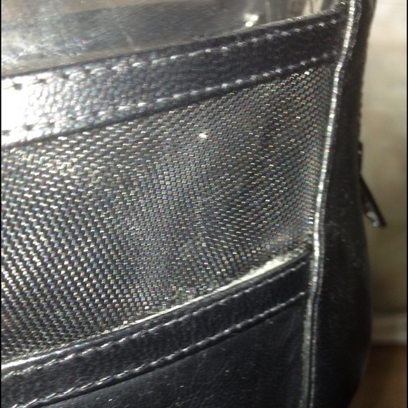 Black leather n mesh wedges heels - Picture 4 of 4