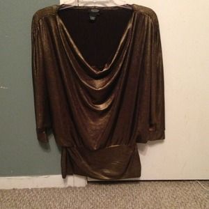Gold silk top