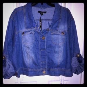 Women's crop jean jacket