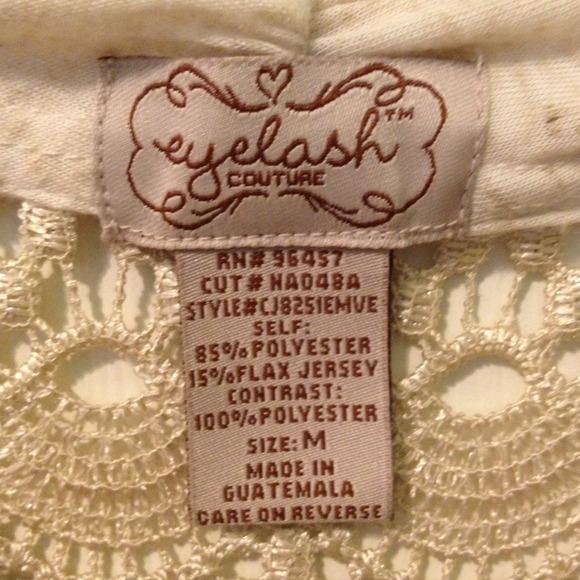 Cream, laced back cardigan - Picture 2 of 4