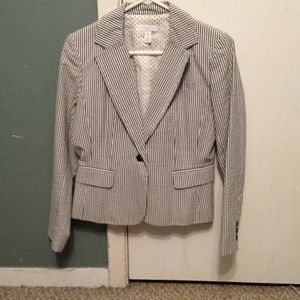 Black and white striped jacket