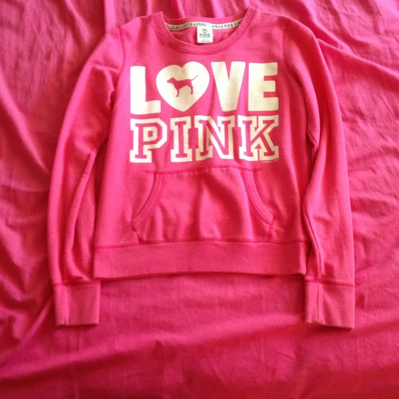 Pink VS long sleeved crew neck. - Picture 1 of 1