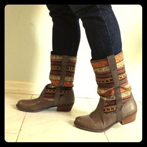 RESERVED Steve Madden Patterned Western Boots