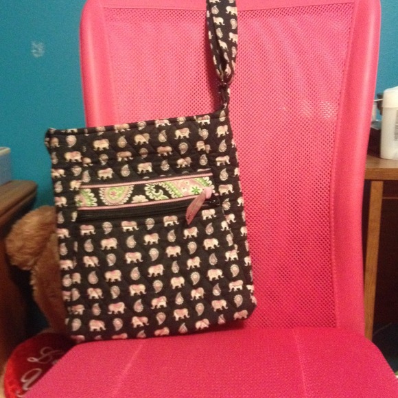 Vera Bradley pink elephant cross over purse
