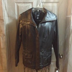 NEW 🍷black soft leather jacket SAVE $216 off list