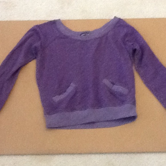Purple sweat shirt