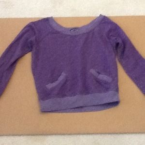 Purple sweat shirt