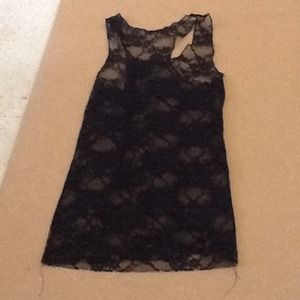 Lace black tank