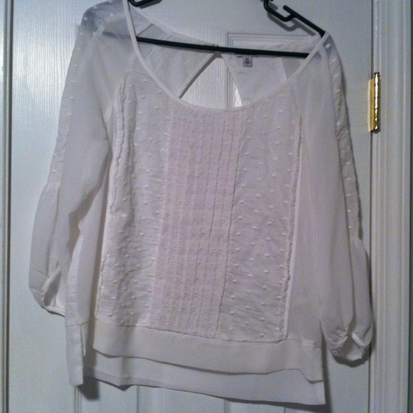 American eagle white sheer shirt