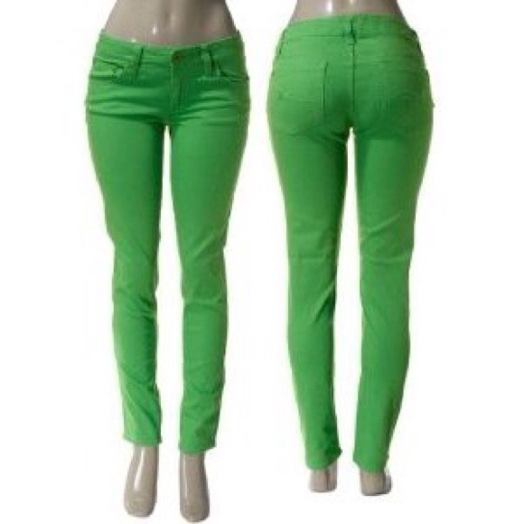 lime green jeans womens