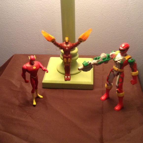 Iron man,Flash,red power ranger
