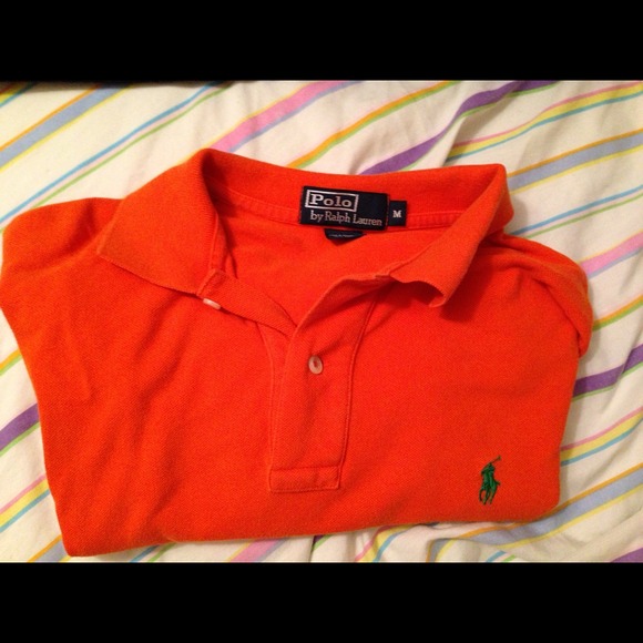 Men's orange polo shirt