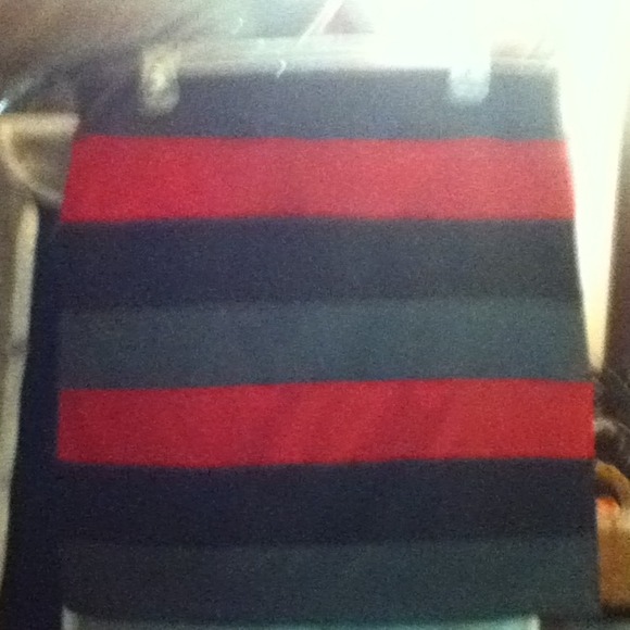 Red black gray and royal blue pencil skirts