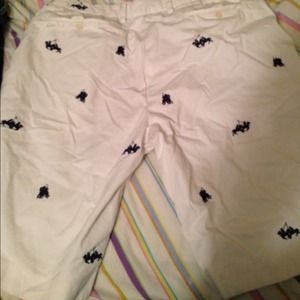 Men's white polo shorts