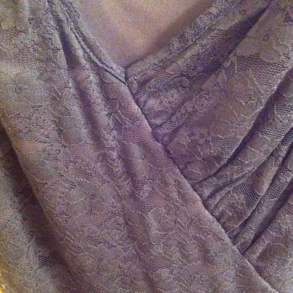 Charcoal grey lace top. - Picture 2 of 2
