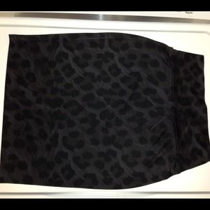 Leopard print high waist pencil skirt