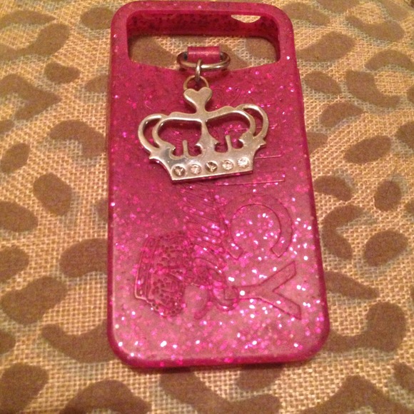 Authentic Juicy iPhone 4 Pink Jelly Tiara Cover
