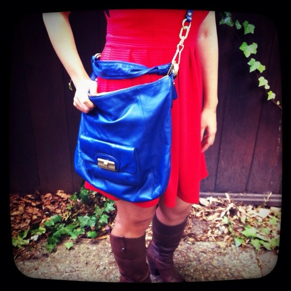 Coach Blue Large Hobo Shoulder Bag