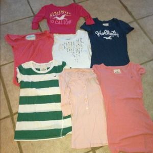 Lot of Hollister and Abercrombie & Fitch T's