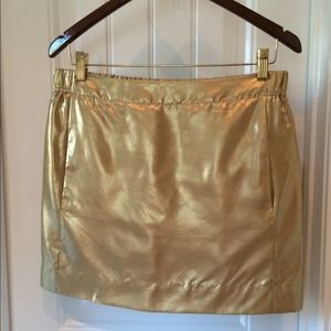 🚫HOLD!!🚫NWT JCrew gold mini skirt
