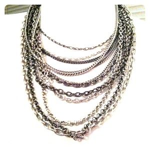 Trendy chain statement necklace