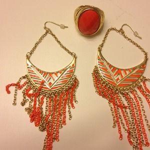 Earrings and ring