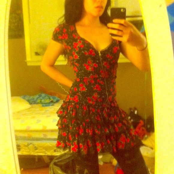 💔SOLD💔 Sexy Red Rose Dress
